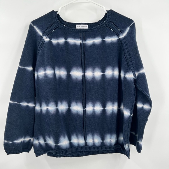 525 America Sweaters - 525 America blue white tie dye sweater long sleeve size M